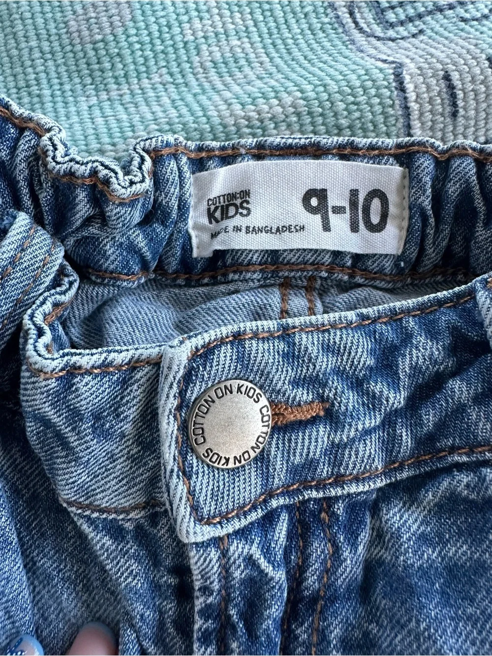 Cotton On Kids Classic Blue Denim A-Line Skirt Size 9-10